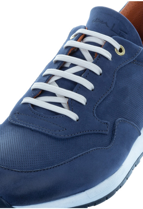 Blauer Chavar-Sneaker aus Nubukleder