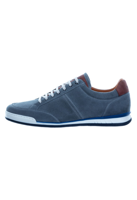 Grau Magnus Sneaker aus Glattleder mit feinem Print