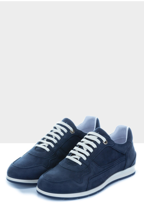 Blaue nubuck davinci Turnschuhe