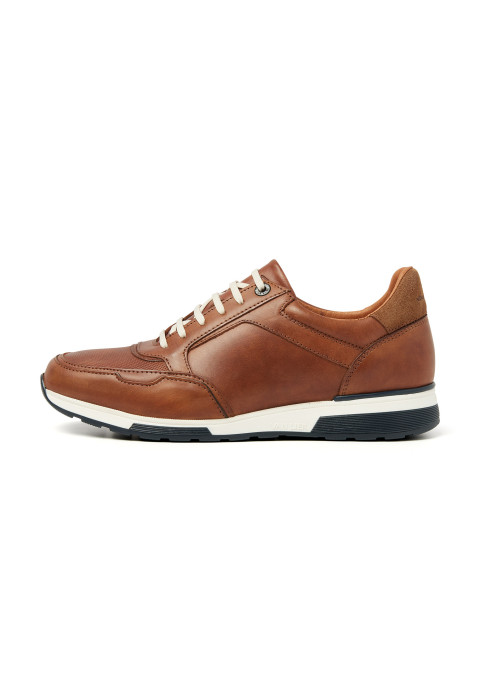 Positano Turnschuhe aus Leder in Cognac