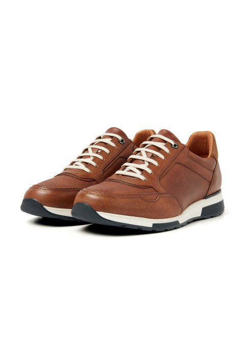 Positano Turnschuhe aus Leder in Cognac