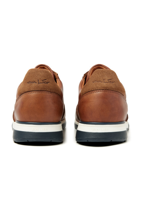 Positano Turnschuhe aus Leder in Cognac