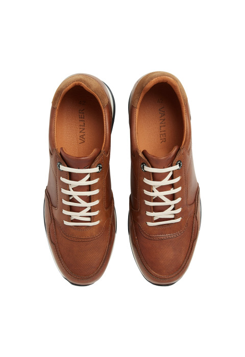 Positano Turnschuhe aus Leder in Cognac