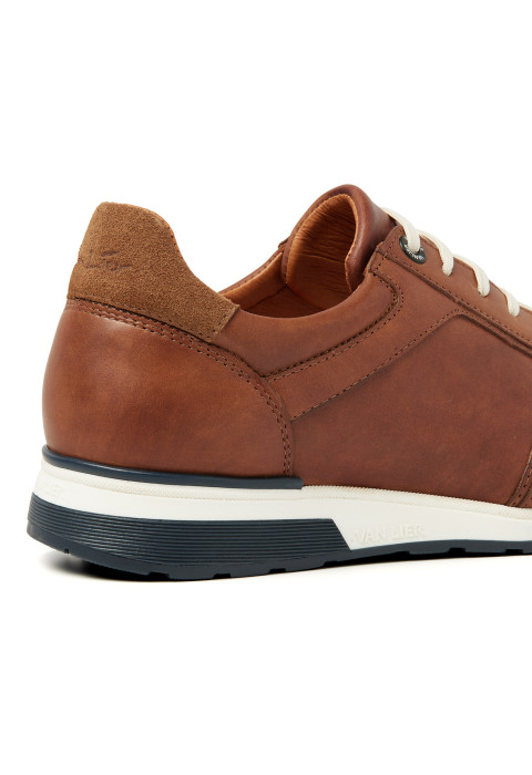 Positano Turnschuhe aus Leder in Cognac