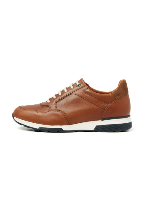 Positano Turnschuhe aus Leder in Cognac