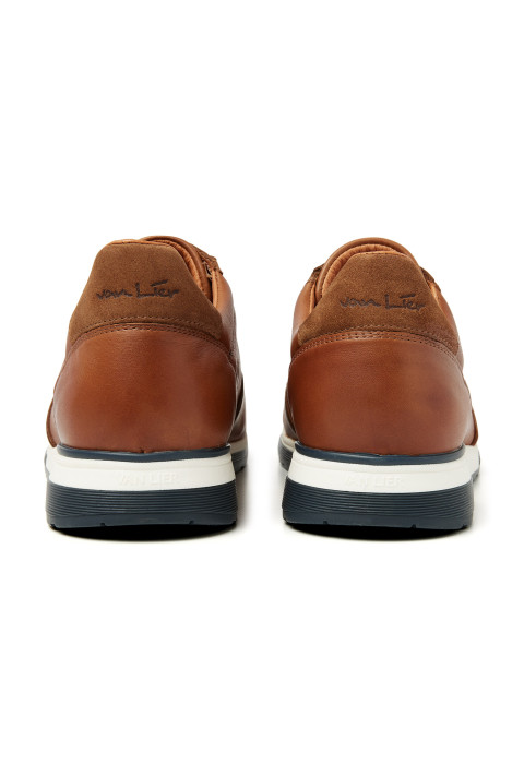 Positano Turnschuhe aus Leder in Cognac