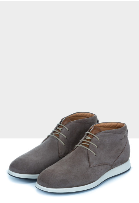 Taupe Wildleder halbhoher Schnürschuh Ticino