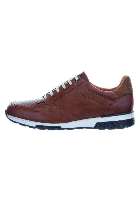 Positano Turnschuhe aus Leder in Cognac