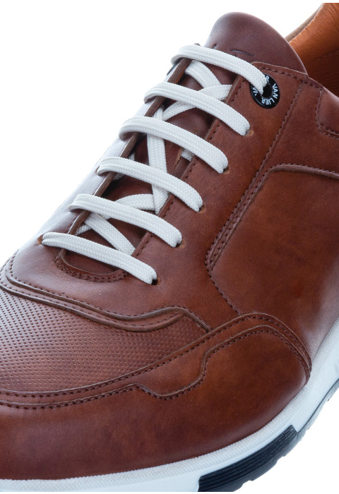 Positano Turnschuhe aus Leder in Cognac