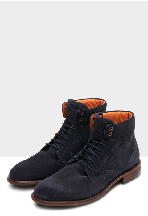 Henry-Stiefel aus marineblauem Wildleder