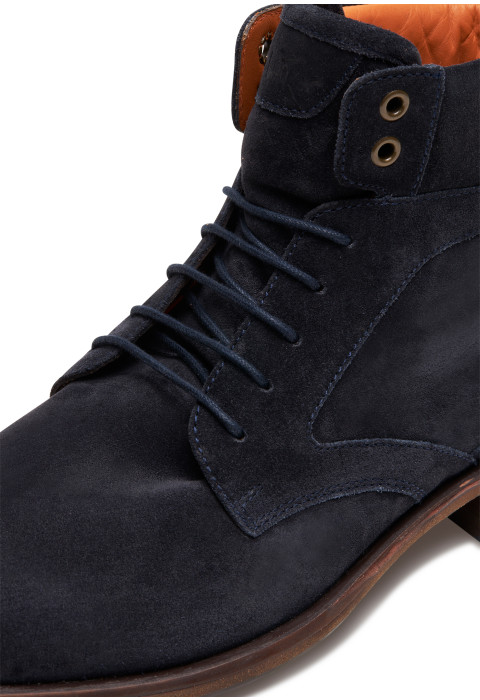 Henry-Stiefel aus marineblauem Wildleder