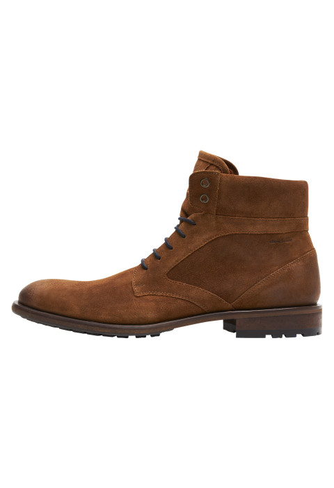 Cognacfarbener Wildleder-Stiefel Henry