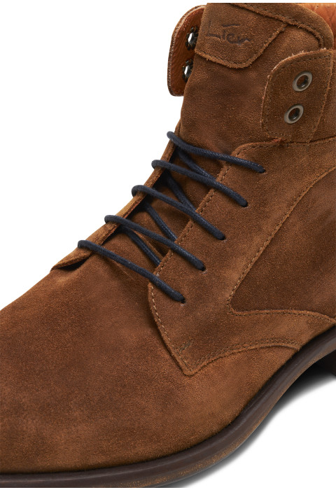 Cognacfarbener Wildleder-Stiefel Henry