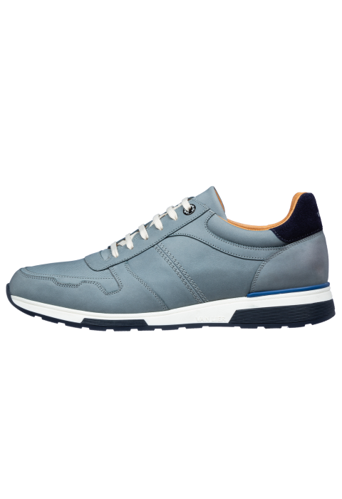 Trainer Positano aus grau-blauem Nubuk