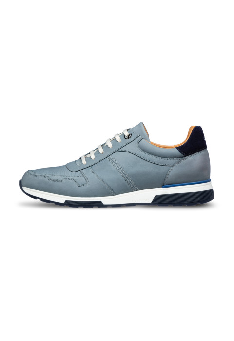 Trainer Positano aus grau-blauem Nubuk