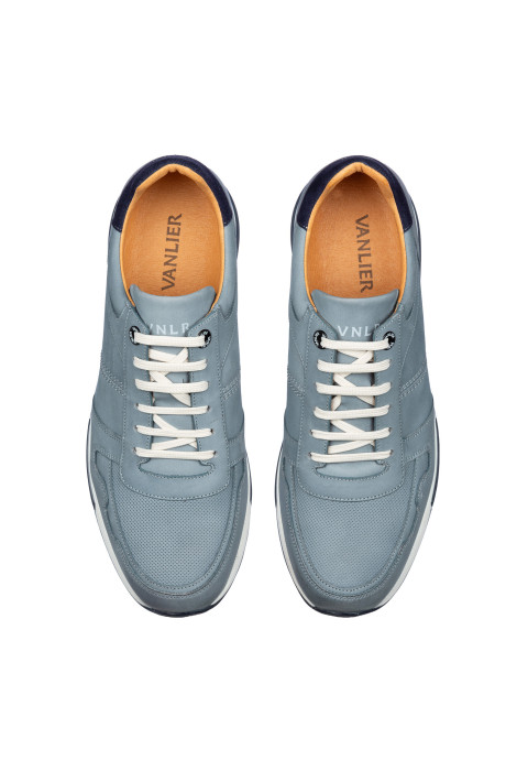 Trainer Positano aus grau-blauem Nubuk