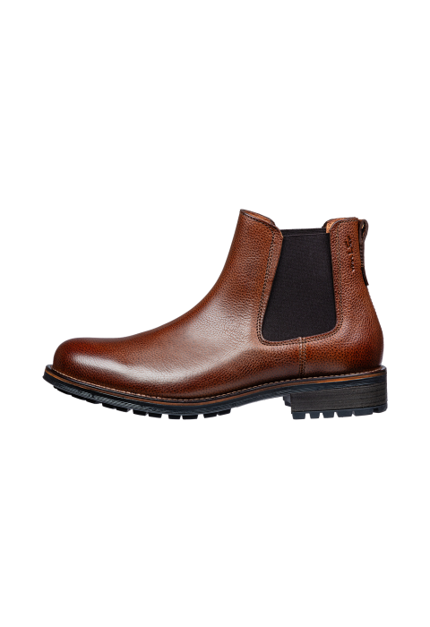 Fritz Chelsea-Stiefel aus cognacfarbenem Glattleder