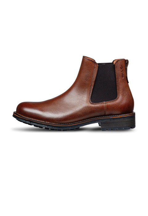 Fritz Chelsea-Stiefel aus cognacfarbenem Glattleder