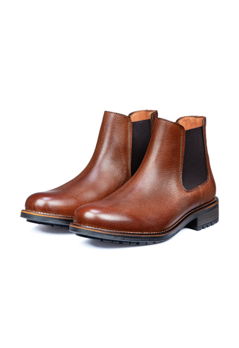 Fritz Chelsea-Stiefel aus cognacfarbenem Glattleder