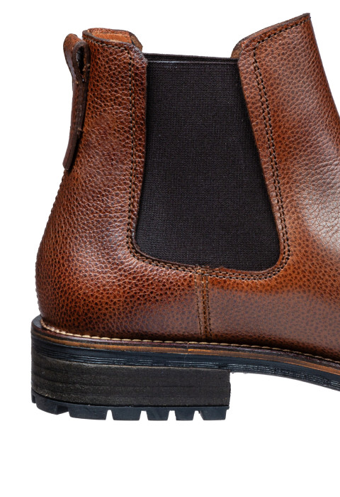 Fritz Chelsea-Stiefel aus cognacfarbenem Glattleder