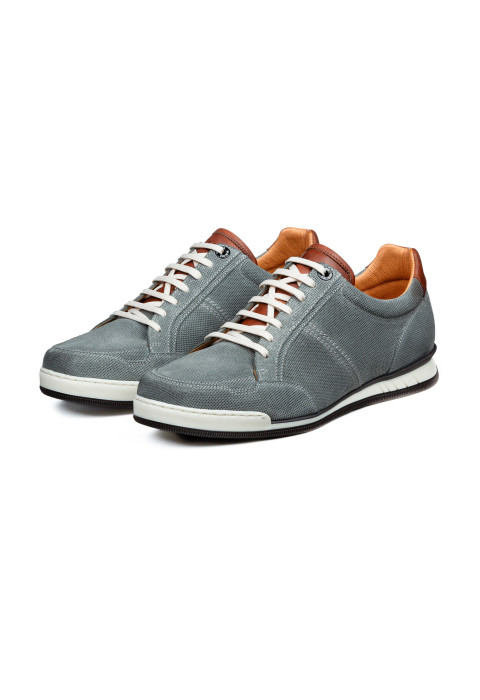 Magnus Trainer aus grau-blauem Wildleder