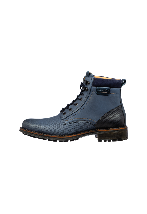 Blauer Fritz-Stiefel aus Nubuk