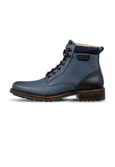 Blauer Fritz-Stiefel aus Nubuk