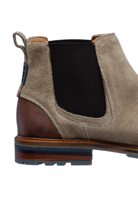 Monti Chelsea-Stiefel aus taupefarbenem Wildleder