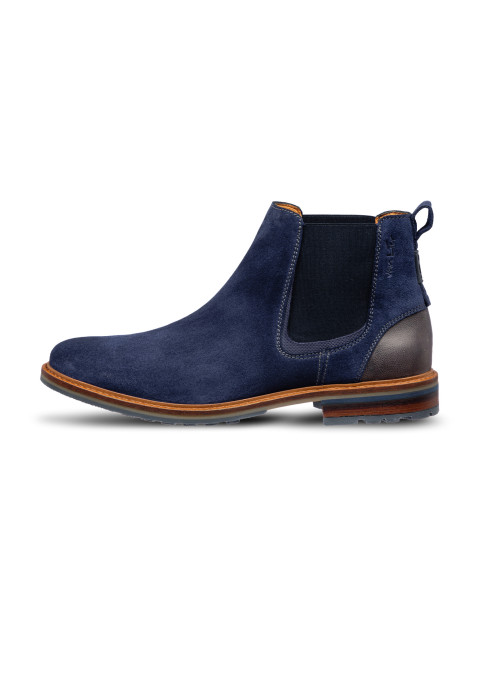 Monti Chelsea-Stiefel aus blauem Wildleder