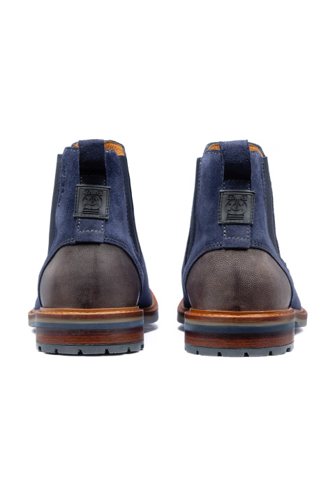 Monti Chelsea-Stiefel aus blauem Wildleder