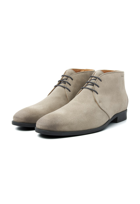 Halbhoher Schnürschuh Riva aus Wildleder in Taupe